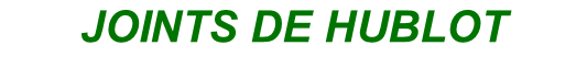 JOINTS DE HUBLOT